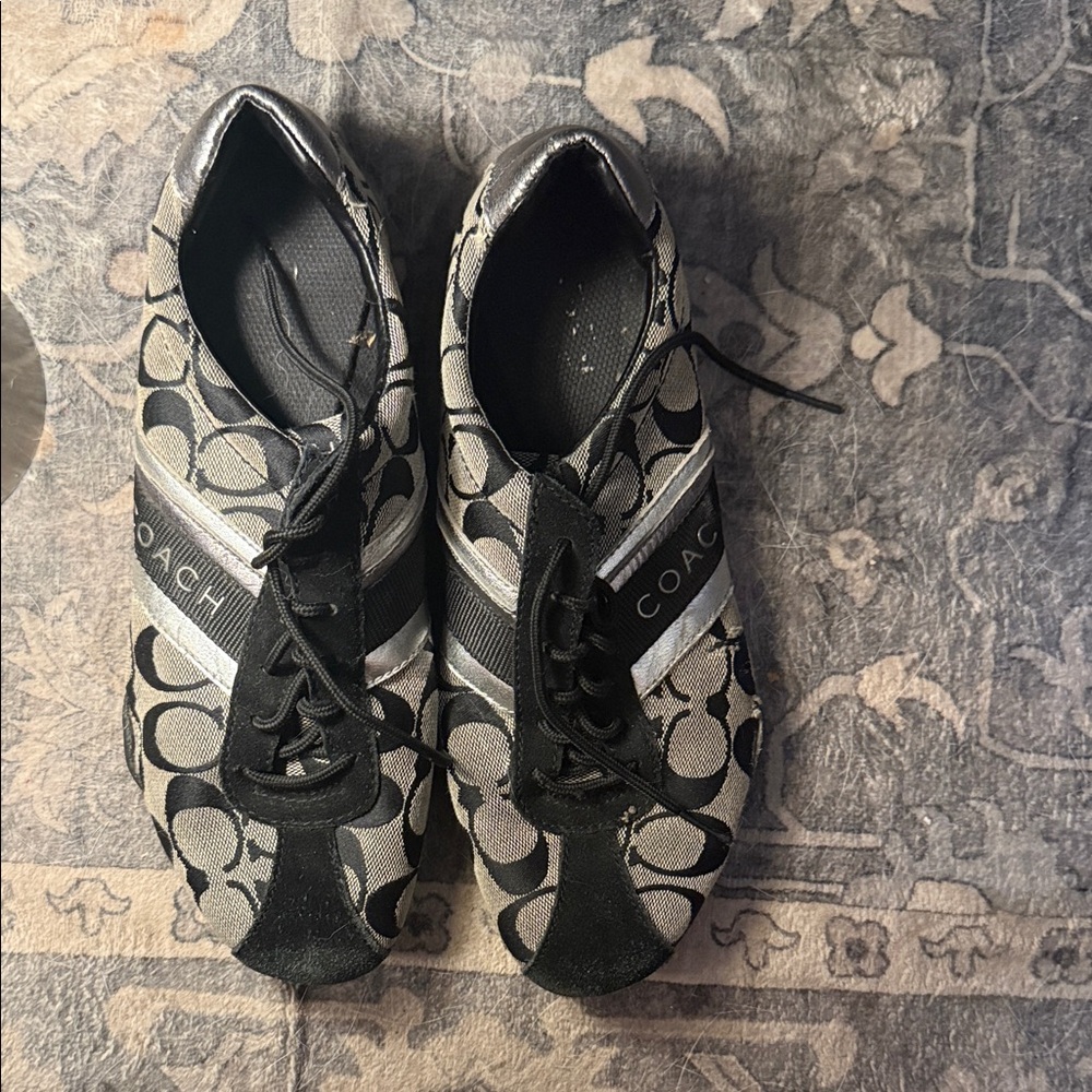 Coach Monogram Black and Gray Shoes